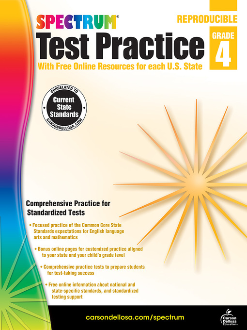 Title details for Spectrum Test Practice, Grade 4 by Spectrum - Available